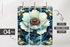 Nouveau Flower Digital Papers - 04 Variations Product Image 2