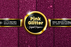 Pink Glitter Digital Papers - 04 Variations Product Image 1