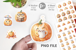 Cozy Fall Pumpkin Sticker Product Image 1