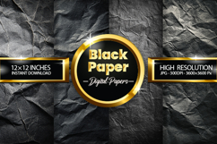 Black Papers Digital Papers - 04 Variations Product Image 1