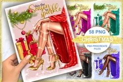 New year and Christmas clipart, beautiful legs clipart. Product Image 1
