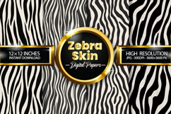 Zebra Skin Digital Papers - 04 Variations Product Image 1