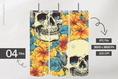 Hawaiian Skull Digital Papers - 04 Variation Product Image 2
