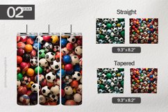 Soccer Balls Tumbler Wrap| Tumbler Sublimation Wrap Product Image 1