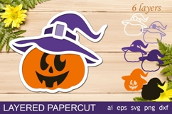 3d layered Halloween svg, Laser cut halloween decor Product Image 6