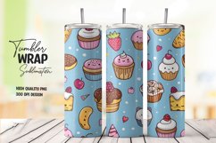 Cookies pattern tumbler wrap sublimation Product Image 1