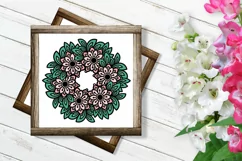 3d Layered Floral Mandala| Wreath SVG cut file Product Image 3