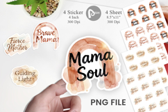 Terracotta Boho Mom Sticker Product Image 1