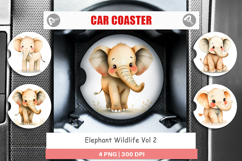 Car Coaster Elephant Wildlife Product Image 1