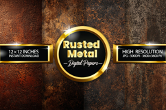 Rusted Metal Digital Papers - 04 Variations Product Image 1