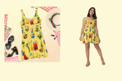 Tropical Watercolor Pattern Cocktail and Pineapple Product Image 2