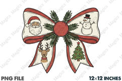 Christmas Bow Sublimation PNG Design Product Image 1
