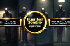 Haunted Zombie Digital Papers - 04 Variations Product Image 1