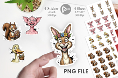 Wacky Easter Animal Sticker Product Image 1