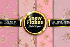 Snow Flakes Digital Papers - 04 Variations Product Image 1