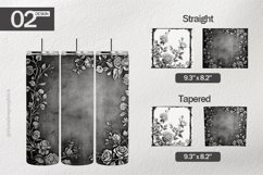 Roses Border Tumbler Wrap| Tumbler Sublimation Wrap Product Image 1