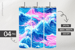 Neon Ocean Digital Papers - 04 Variations Product Image 2