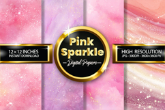 Pink Sparkle Digital Papers - 04 Variations Product Image 1