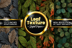 Leaf Texture Digital Papers - 04 Variation Product Image 1