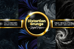 Distortion Grunge Digital Papers - 04 Variations Product Image 1