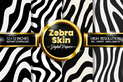 Zebra Skin Digital Papers - 04 Variations Product Image 1
