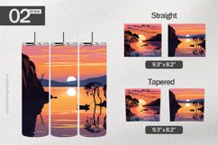 Sunset Tumbler Wrap| Tumbler Sublimation Wrap Product Image 1