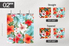 Tropical Flowers Tumbler Wrap| Tumbler Sublimation Wrap Product Image 1