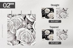 White Petal Roses Tumbler Wrap| Tumbler Sublimation Wrap Product Image 1