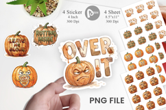 Grumpy Autumn Pumpkin Quote Sticker Product Image 1