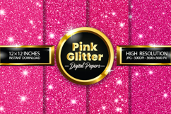 Pink Glitter Digital Papers - 04 Variations Product Image 1