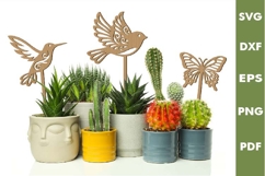 Plant Stakes Decoration |Garden Topper Laser cut SVG, Cricut Product Image 1