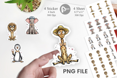 Funny Skinny Summer Animal Sticker Product Image 1