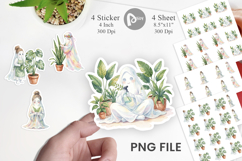 Plant Mom Ghost Sticker Product Image 1