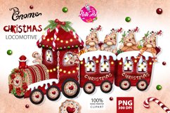 Christmas gingerbread train with dwarfs Christmas locomative Product Image 1