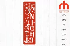 Holy Night SVG, Christmas Porch Sign Cut File, Xmas Decor Product Image 2