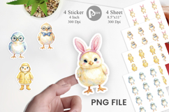 Easter Dress Up Chick Sticker Product Image 1