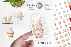 Cozy Tea Time Mom Brunch Sticker Product Image 1