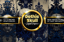 Gothic Skull Digital Papers - 04 Variations Product Image 1