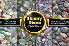 Shinny Stone Digital Papers - 04 Variations Product Image 1