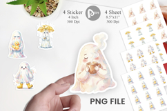 Rainy Day Ugly Ghost Sticker Product Image 1