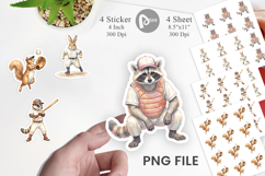Woodland Animal Baseball Sticker Product Image 1