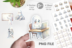 Funny Corporate Ghost Sticker Product Image 1