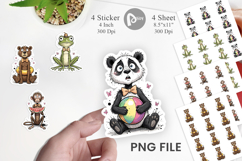 Funny Skinny Summer Animal Sticker Product Image 1