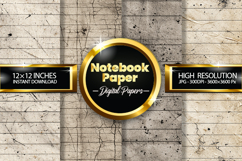 Notebook Paper Digital Papers - 04 Variations Product Image 1