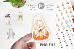 Sarcastic Autumn Fall Ghost Sticker Product Image 1