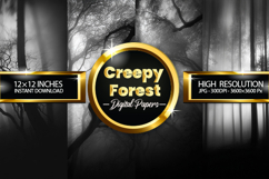 Creepy Forest Digital Papers - 04 Variations Product Image 1