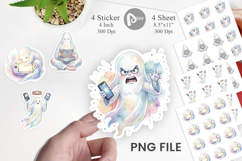 Handheld Console Gamer Ghost Sticker Product Image 1