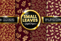 Small Leaves Digital Papers - 04 Variations Product Image 1