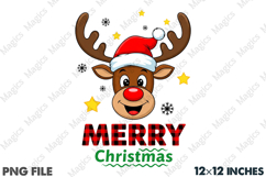 Reindeer Merry Christmas PNG Clipart Product Image 1