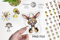 Wild Easter Animal Sketch Sticker Product Image 1